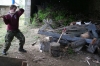 Chopping wood for the fire